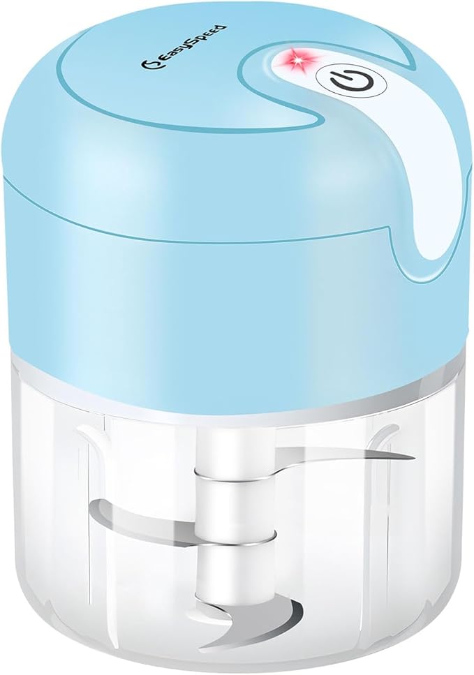 EASYSPEED Electric Garlic Chopper 1 Cup – Mini USB Wireless Food Processor