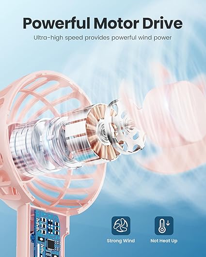 Portable Mini Handheld Fan – USB Rechargeable Personal Cooling Fan for Travel & Office