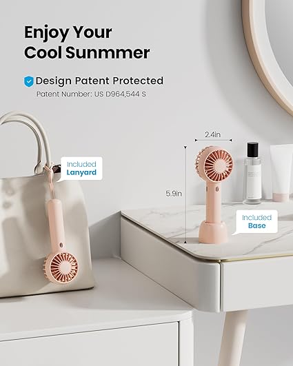 Portable Mini Handheld Fan – USB Rechargeable Personal Cooling Fan for Travel & Office