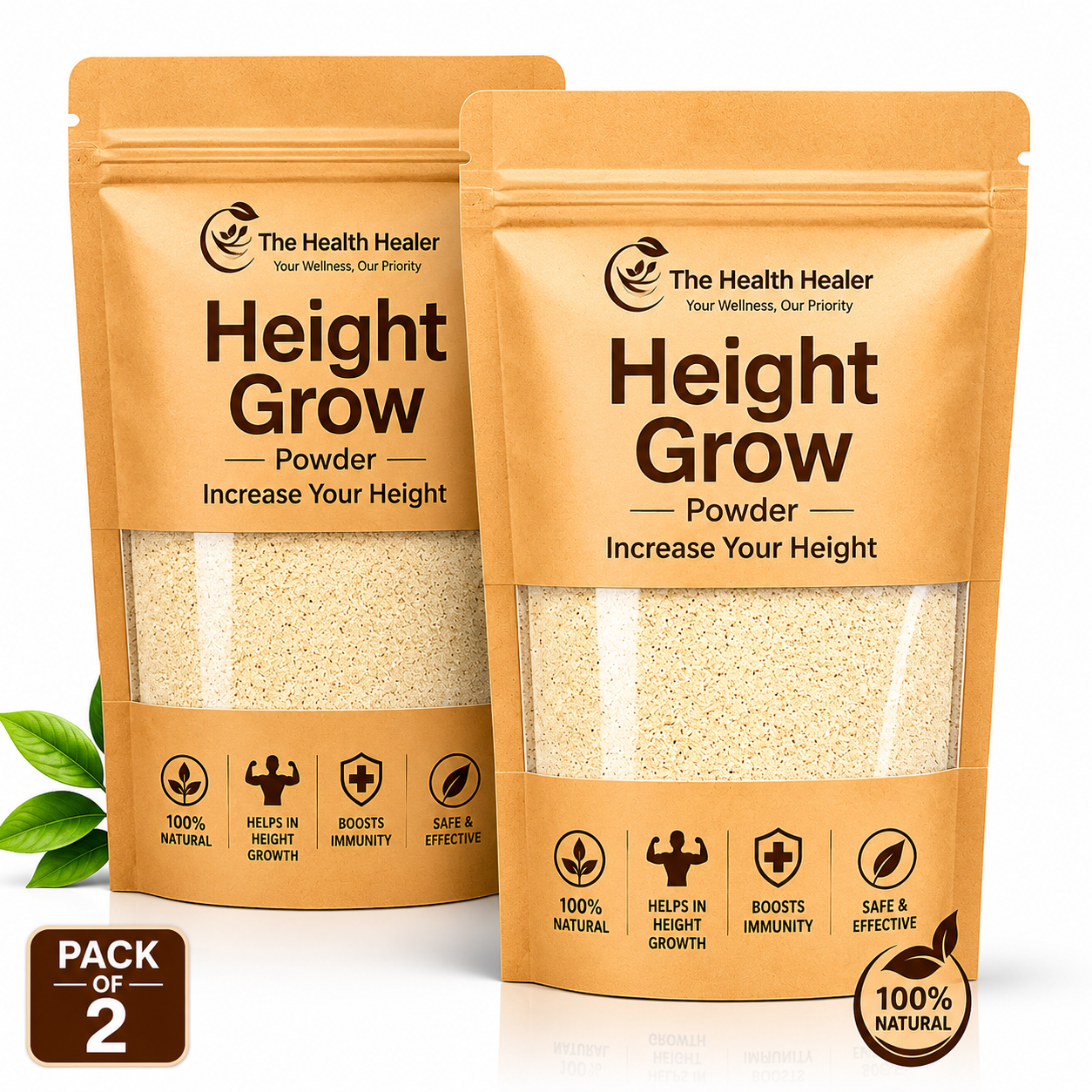 Pack of 2 – Height Grow Powder | Natural Height Support Supplement
