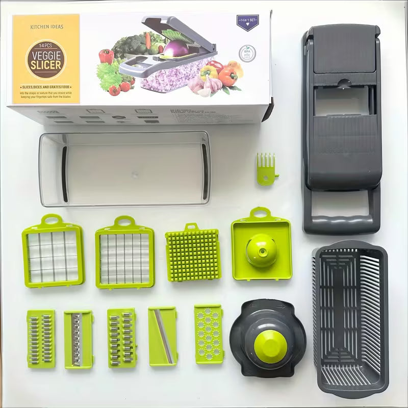 14pcs -in- Vegetable Chopper & Onion Chopper