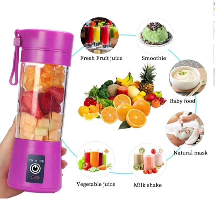 Portable USB Rechargeable Blender Bottle